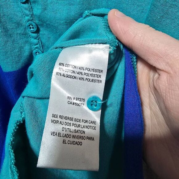 Fox Racing Blue and Green Stripe Tank Top - Picture 5 of 5